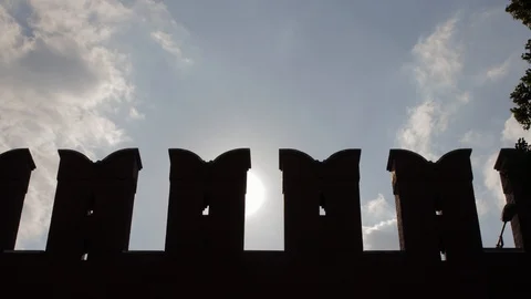 Kremlin Wall Sunset Timelapse Moscow Russia Stock Footage 97184136