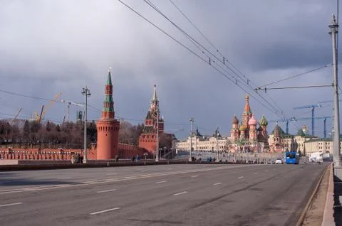 Kremlin wall view Stock Photos