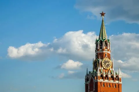 Kremlin's clock tower Stock Photos