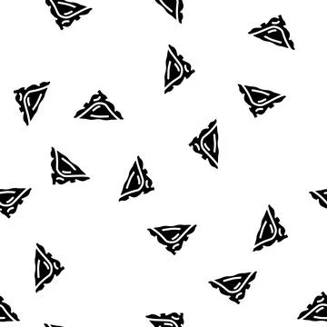 Kreplach dumpling glyph vector seamless pattern イラスト素材