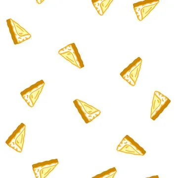 Kreplach dumpling isometric icon seamless pattern イラスト素材