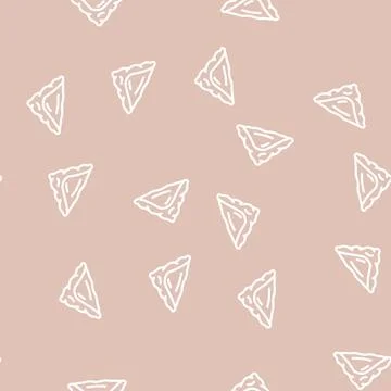 Kreplach dumpling line vector seamless pattern Stock Illustration