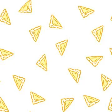 Kreplach dumpling vector seamless pattern Stock Illustration