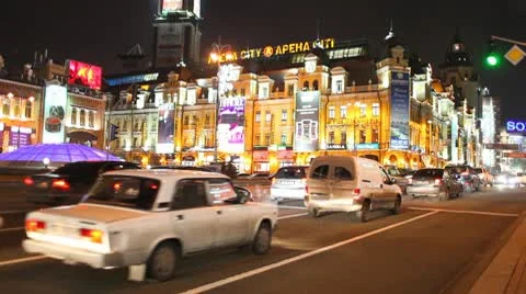 Kreschatik street 스톡 동영상 10716689