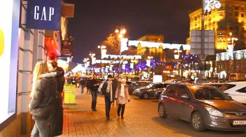 Kreschatik street Stockbeeldmateriaal 10716716