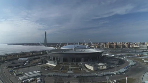 Krestovsky stadium II Vídeos de archivo 126099086