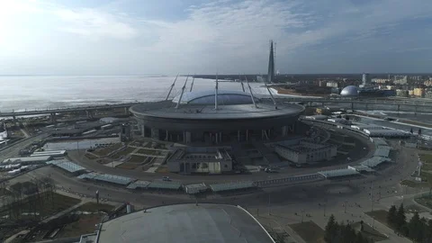 Krestovsky stadium IIII Vídeos de archivo 126099112