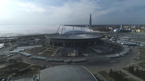 Krestovsky stadium IIIII Vídeos de archivo 126099120