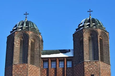Kreuzkirche - Orthodox Church in Kaliningrad (until  1946 Koenigsberg). Russi Stock Photos