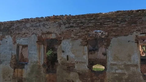 Krevsky castle. Belarus, top view Stock Footage 117691664