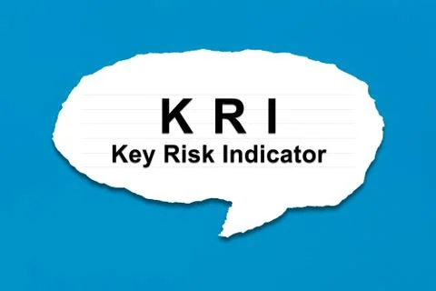 KRI or Key risk indicator with white paper tears Illustration