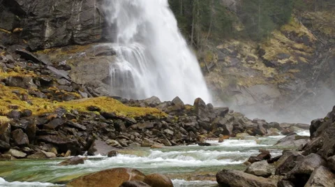 Krimml Waterfall. Austria Stock Footage 53203908