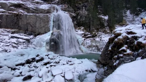 Krimml waterfall (Austria) Stock Footage