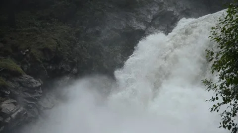 Krimml waterfall close Stock Footage 8666006