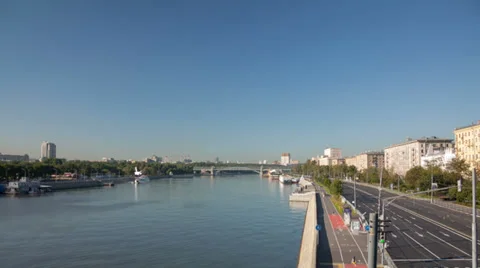 Krimsky bridge walking hyperlapse Video stock 27786869