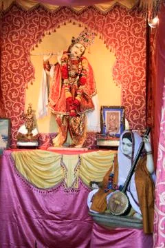 Krishna and Devotee Meera Stock Photos