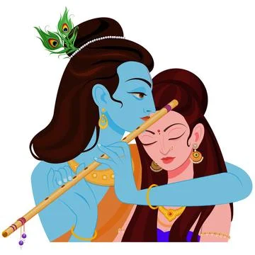 Krishna and radha Stock Illustration
