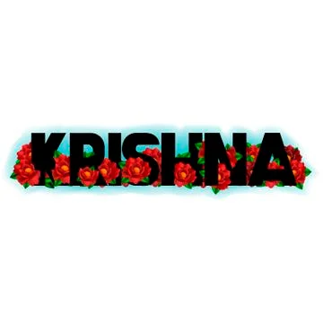 Krishna and the red peonies Ilustración de archivo