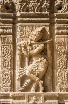 Krishna Carving Stock Photos