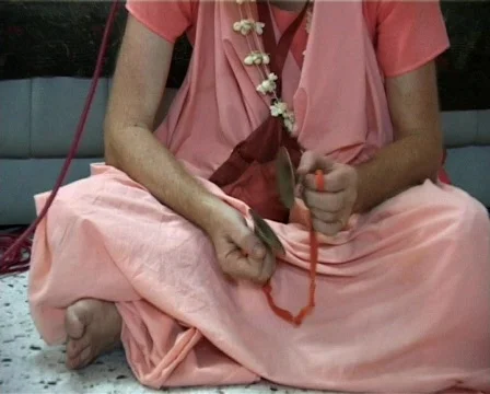 Krishna Devotee Playing Hand Cymbals Stock Footage 129303