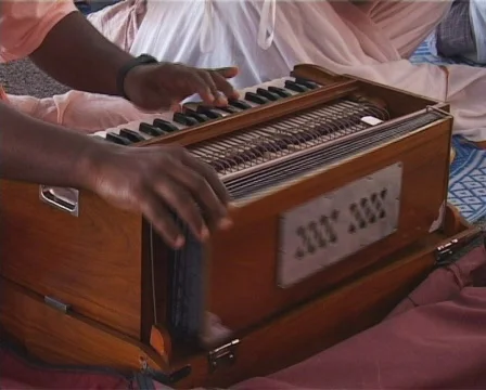 Krishna Devotee Playing Harmonium Stock Footage 263090