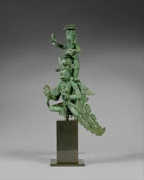 Krishna on Garuda second half of the 9th century Indonesia (Java) Garuda, t.. Stock Photos