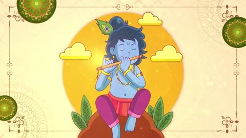 Krishna Janmashtami animation Stock Footage 303819798