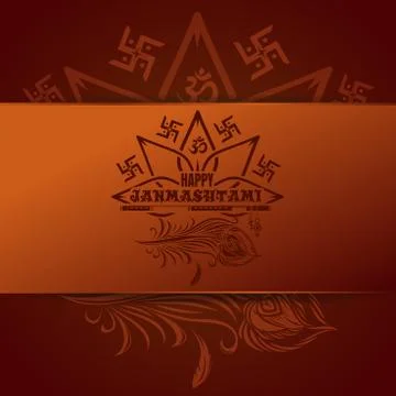 Krishna Janmashtami background Stock Illustration