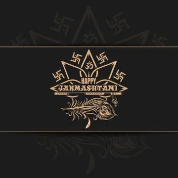 Krishna Janmashtami background Stock Illustration