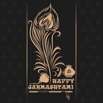 Krishna Janmashtami background Stock-Illustration