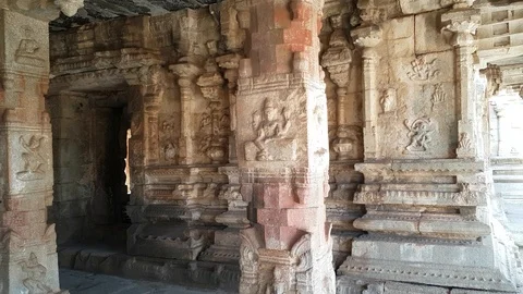 Krishna Temple in Hampi Karnataka Stock Footage 98276900