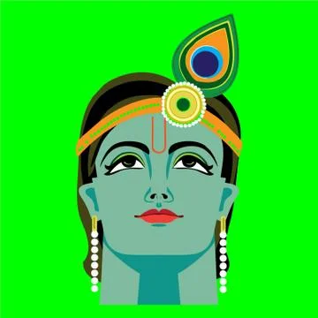 Krishna vector illustration Stock Illustration