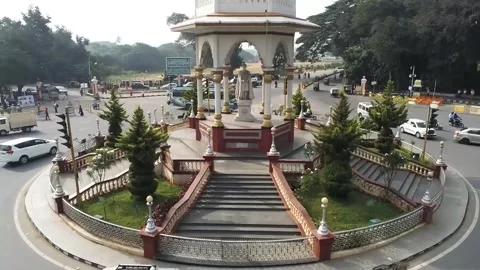 Krishnaraja Wodeyar circle close up Stock Footage 249051700