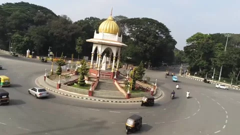 Krishnaraja wodeyar circle Stock Footage 249051362
