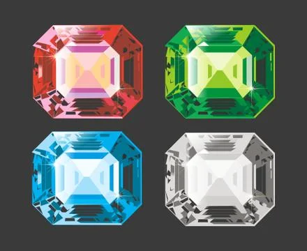 Kristall set Stock Illustration