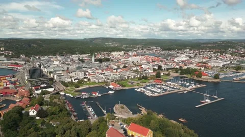 Kristiansand City Stock Footage 229840836