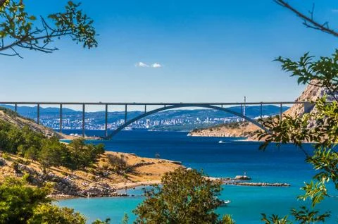 The Krk Bridge Stock Photos