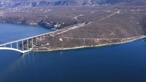 Krk Island bridge Video stock 104039132