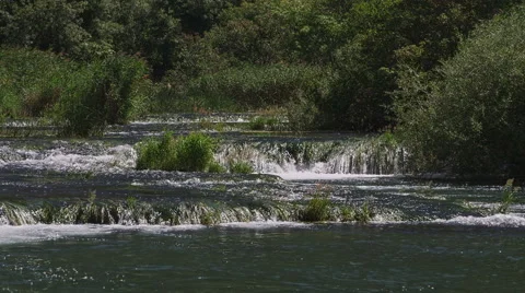 Krka river cascade Stockbeeldmateriaal 46060286