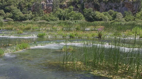 Krka river cascade Stock-Footage 46060598