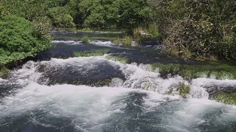Krka river cascade Stock-Footage 46060779