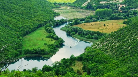 Krka river flow Stock Footage 41718172