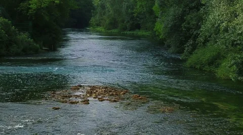 Krka river flow Stock Footage 46045970