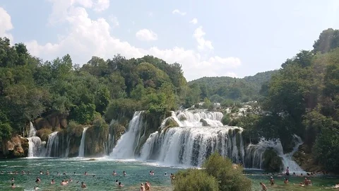 Krka Waterfall Stock Footage 117356684