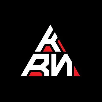 KRN triangle letter logo design with triangle shape. KRN triangle logo desi.. Stock Illustration