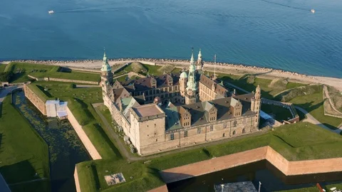 Kronborg castle in Elsinore Stock Footage 115454672