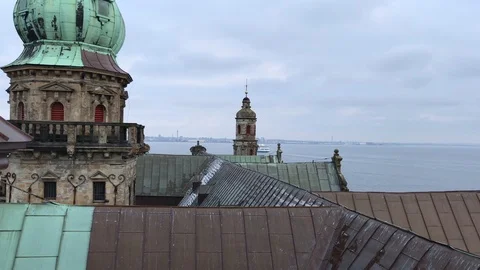 Kronborg castle rooftop Stock-Footage 100861493