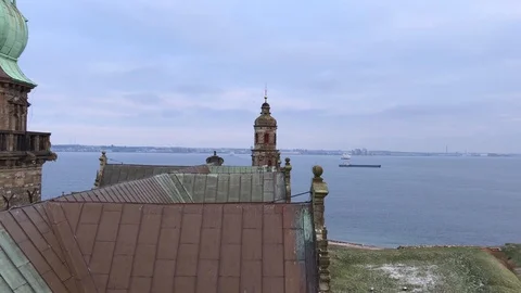 Kronborg castle rooftop Stockbeeldmateriaal 100861683