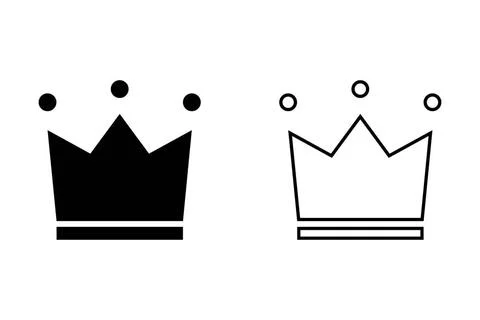 Krone Icon Set einfaches Design Crown icon set simple design Copyright: xZ... Stock Photos