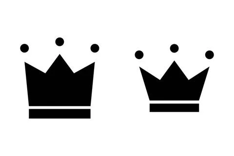 Krone Icon Set einfaches Design Crown icon set simple design Copyright: xZ... Stock Photos